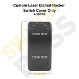 Custom Laser Etched Rocker Switch Cover Only