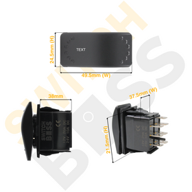 Custom Laser Etched Rocker Switch