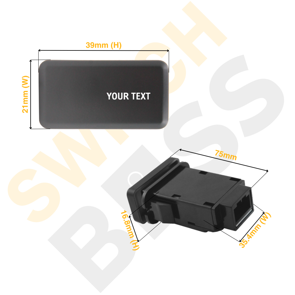 Custom Push Switch suit Toyota Large Horizontal