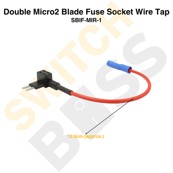 Double Micro2 Blade Fuse Socket Wire Tap