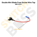 Double Mini Blade Fuse Socket Wire Tap-4
