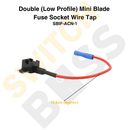 Double (Low Profile) Mini Blade Fuse Socket Wire Tap-4