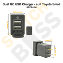 Dual QC USB Charger - suit Toyota Small-9