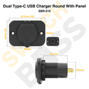 Dual Type-C USB Charger - Round-16