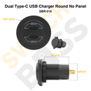 Dual Type-C USB Charger - Round-17