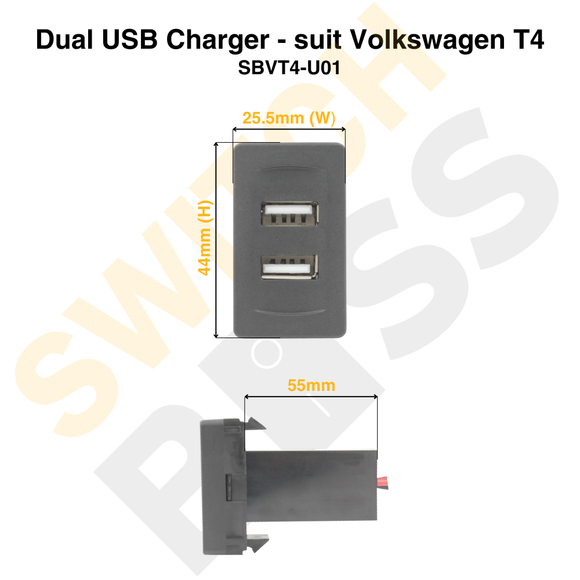 Dual USB Charger - suit Volkswagen T4