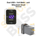 Dual USB + Volt Meter - suit Mitsubishi Small-9