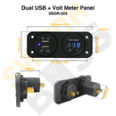 Dual USB + Volt Meter Panel-6