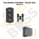 Dual Battery Volt Meter - Rocker Size-12
