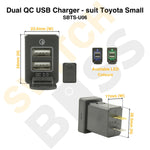 Dual QC USB Charger - suit Toyota Small