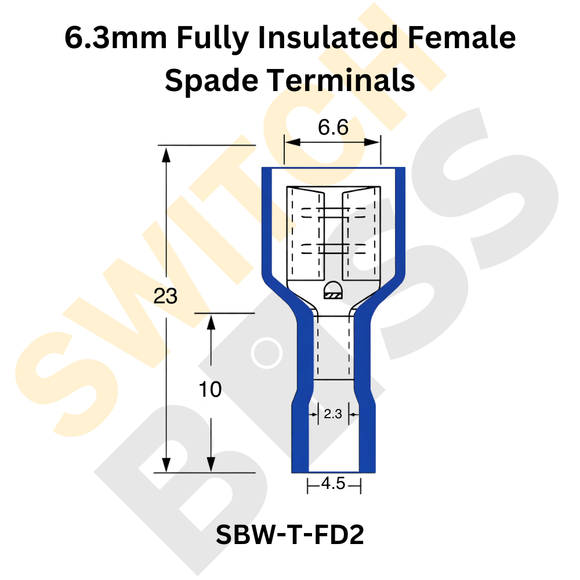 6.3mm Female Spade Terminals