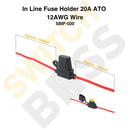 Sizing Guide In Line Fuse Holder 20A ATO 12AWG Wire