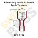 6.3mm Insulated Female Spade Terminals