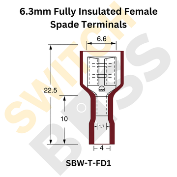 6.3mm Insulated Female Spade Terminals