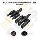 MC4 3 into 1 Branch Connectors - Set-9