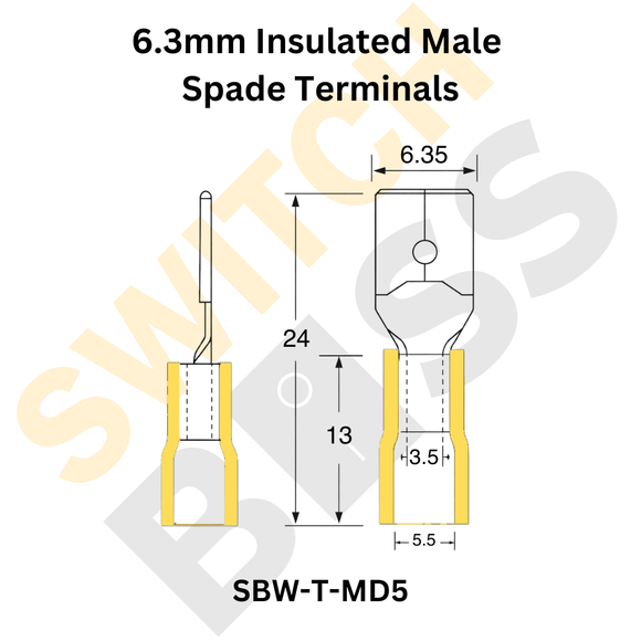 Insulated Male Spade Terminals