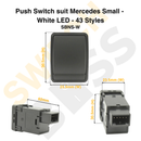 Push Switch suit Mercedes Small - White LED - 43 Styles-49
