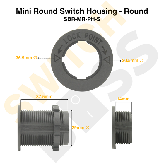 Mini Round Switch Housing - Round