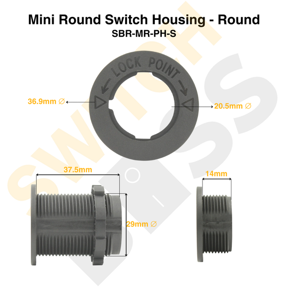 Mini Round Switch Housing - Round