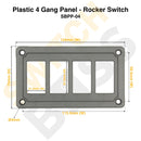 Plastic 4 Gang Panel - Rocker Switch-4