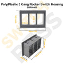 Poly/Plastic 3 Gang Rocker Switch Housing-9