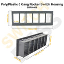 Poly/Plastic 6 Gang Rocker Switch Housing-6