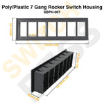 Poly/Plastic 7 Gang Rocker Switch Housing