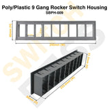 Poly/Plastic 9 Gang Rocker Switch Housing