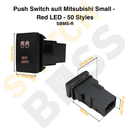 Push Switch suit Mitsubishi Small - Red LED - 50 Styles-54