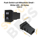 Push Switch suit Mitsubishi Small - White LED - 50 Styles-54