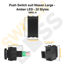 Push Switch suit Nissan Large - Amber LED - 32 Styles-40