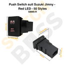 Push Switch suit Suzuki Jimny - Red LED - 50 Styles-54