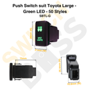Push Switch suit Toyota Large - Green LED - 50 Styles-55