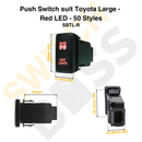 Push Switch suit Toyota Large - Red LED - 50 Styles-55