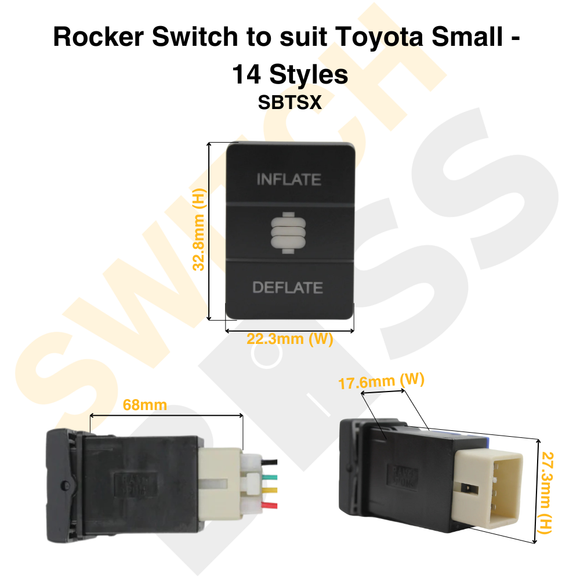 Rocker Switch to suit Toyota Small - 14 Styles
