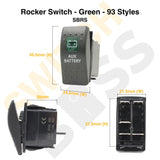 Rocker Switch - Green - 93 Styles