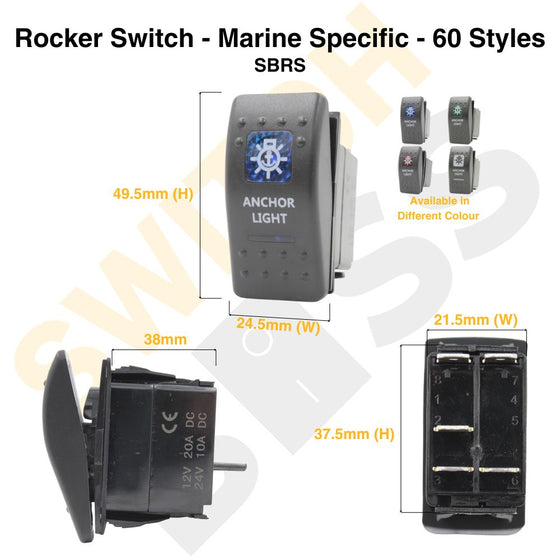 Rocker Switch - Marine Specific - 60 Styles