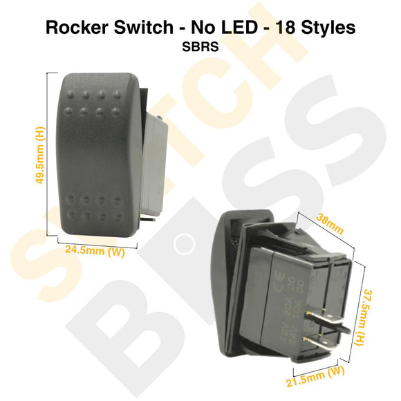 Rocker Switch - No LED - 18 Styles