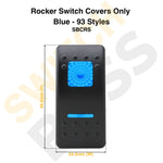 Rocker Switch Covers Only - Blue - 93 Styles