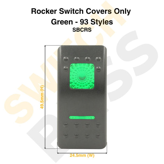Rocker Switch Covers Only - Green - 93 Styles