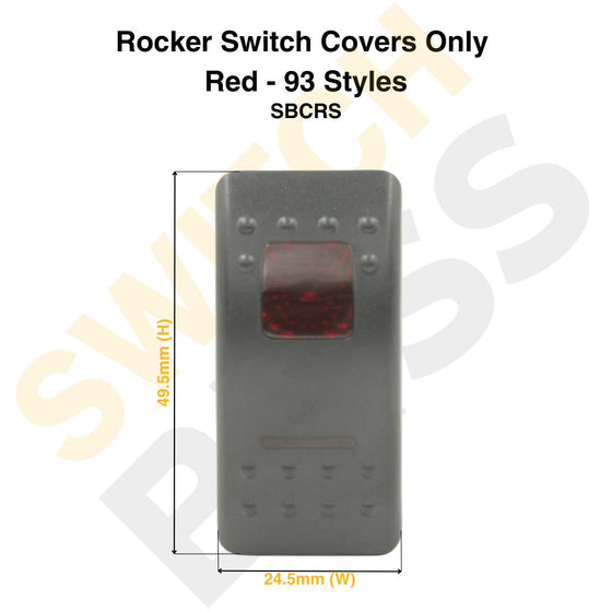 Rocker Switch Covers Only - Red - 93 Styles