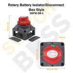 Sizing Guide Rotary Battery Isolator/Disconnect Box Style