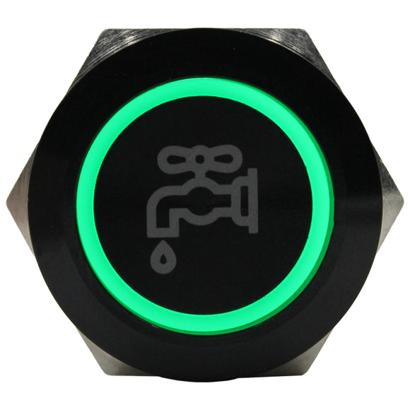 19mm Push Button LED Green