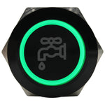 Laser Etched 19mm Push Button Switch with Ring LED (R19 Series)