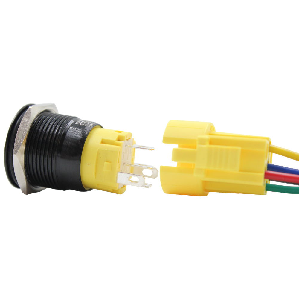 Push Button Switch with LED 19mm Momentary