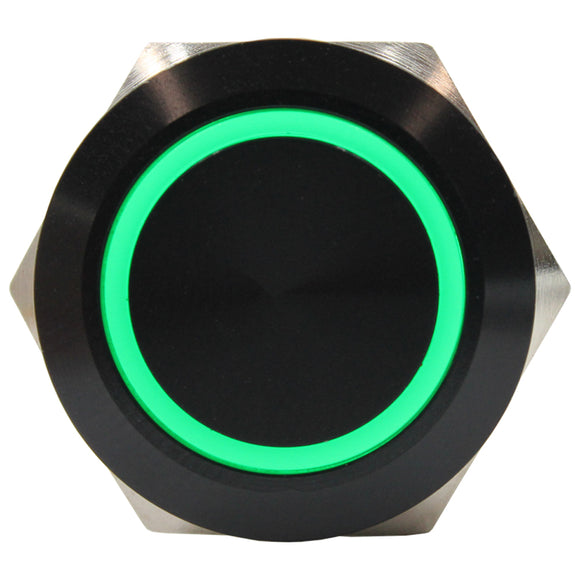 19mm Push Button Switch with Green LED