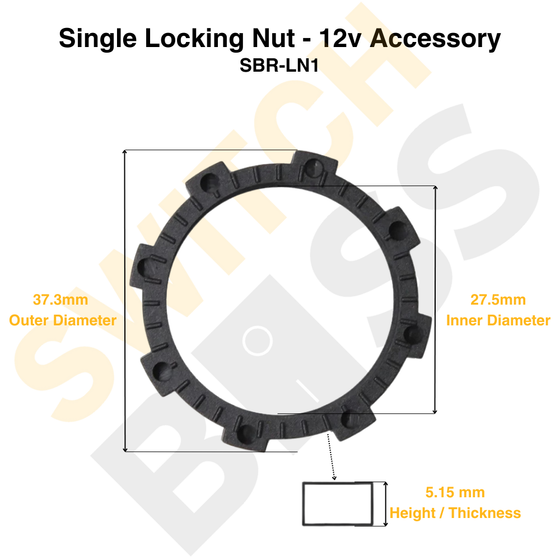 Single Locking Nut - 12V Accessory