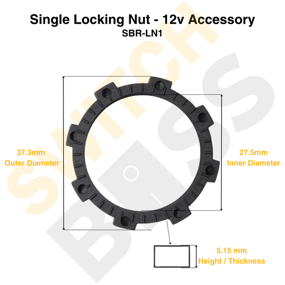 Single Locking Nut - 12V Accessory