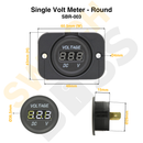 Single Volt Meter - Round-18