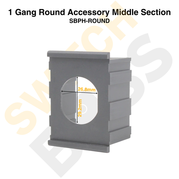 1 Gang Round Accessory Middle Section